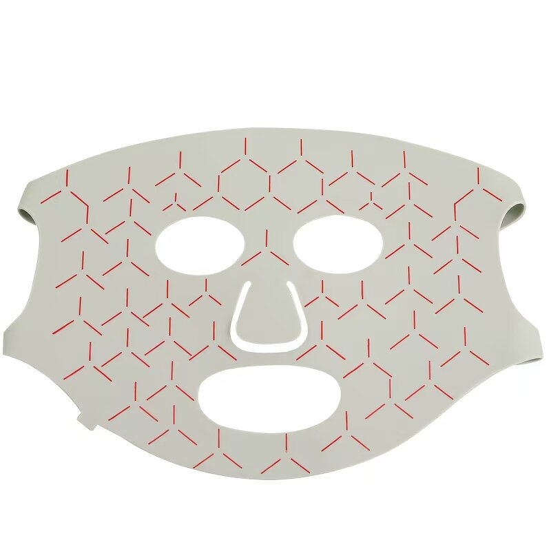 LED Silicone Facial Mask - Large Row Color Photon Near-Infrared Acne Neck Massage Remote