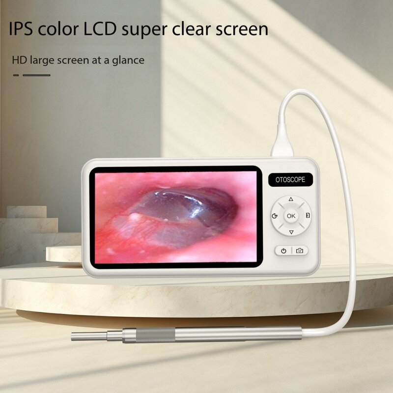5 Inch Visual Earpick - 1080P IPS 3.9mm 6LED Otoscope Effective Ear Wax Removal