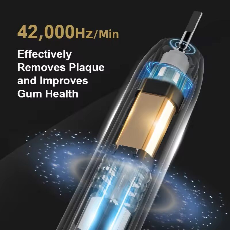 Electric Toothbrush - Portable Adult Soft Bristles Rechargeable Home Use Perfect Gift