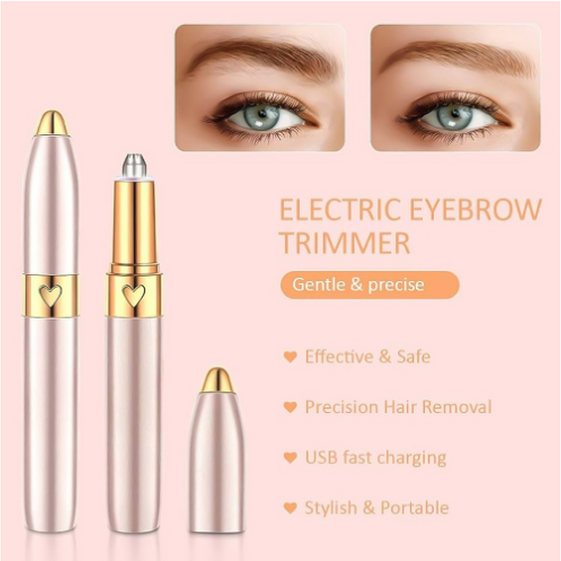 Electric Eyebrow Trimmer - Mini New Design Fashionable Rechargeable Eye Brow Hair Remover