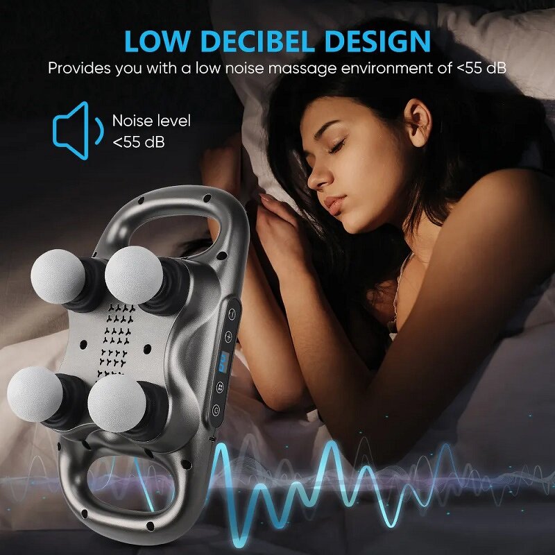 4-Head Massage Gun - Professional Whole Body Deep Tissue Relaxing Muscle Fascial Gun