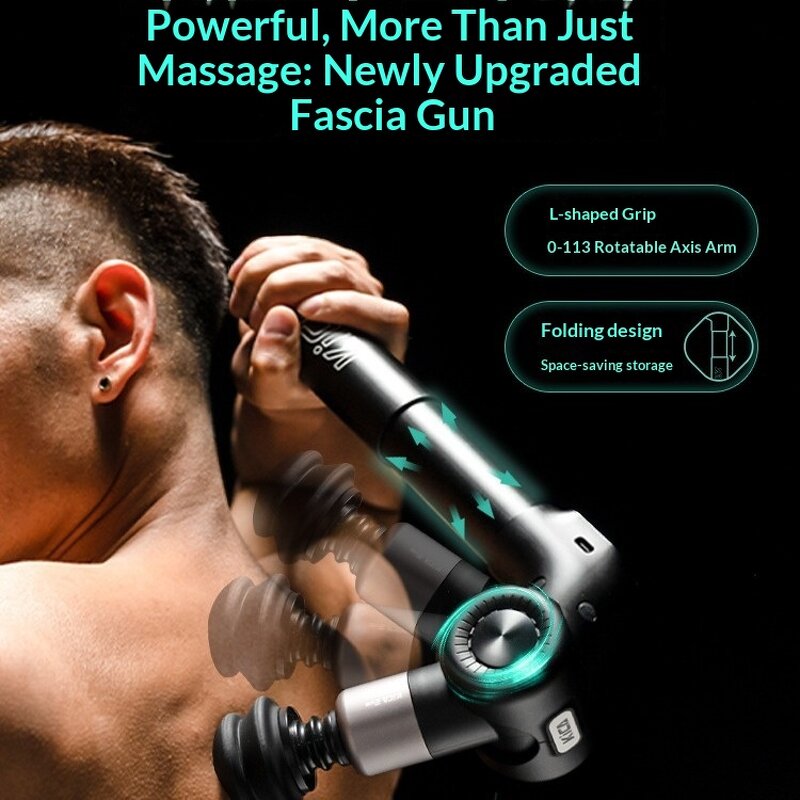 Kica Fascia Gun - Hot Compress Foldable Brushless 1200-2000mAh Battery Musical Function