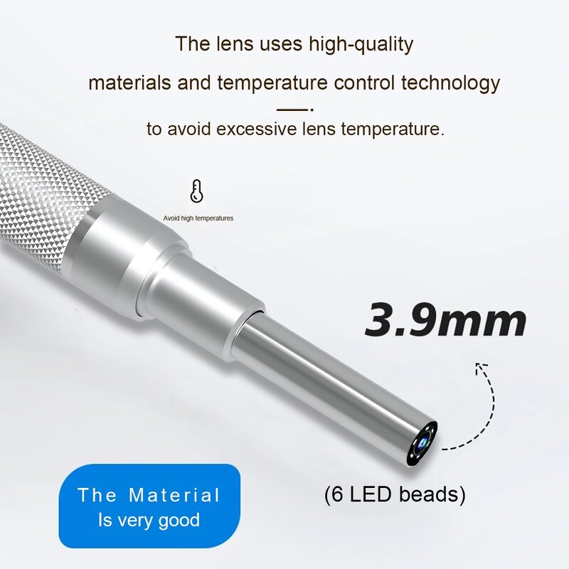 T30 Digital Otoscope - 4.3 Inch 1920x1080 4.9mm Type-C Charging Ear Wax Removal