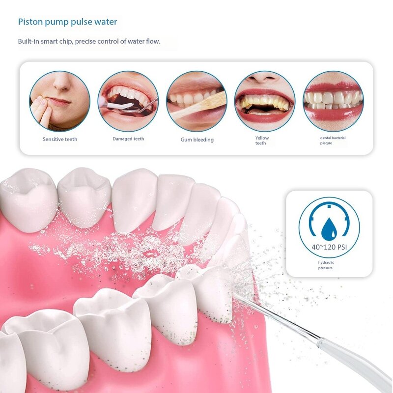 USB Oral Care Tool - Portable Electric Toothbrush 300ML Water Dental Flosser Cross-Border