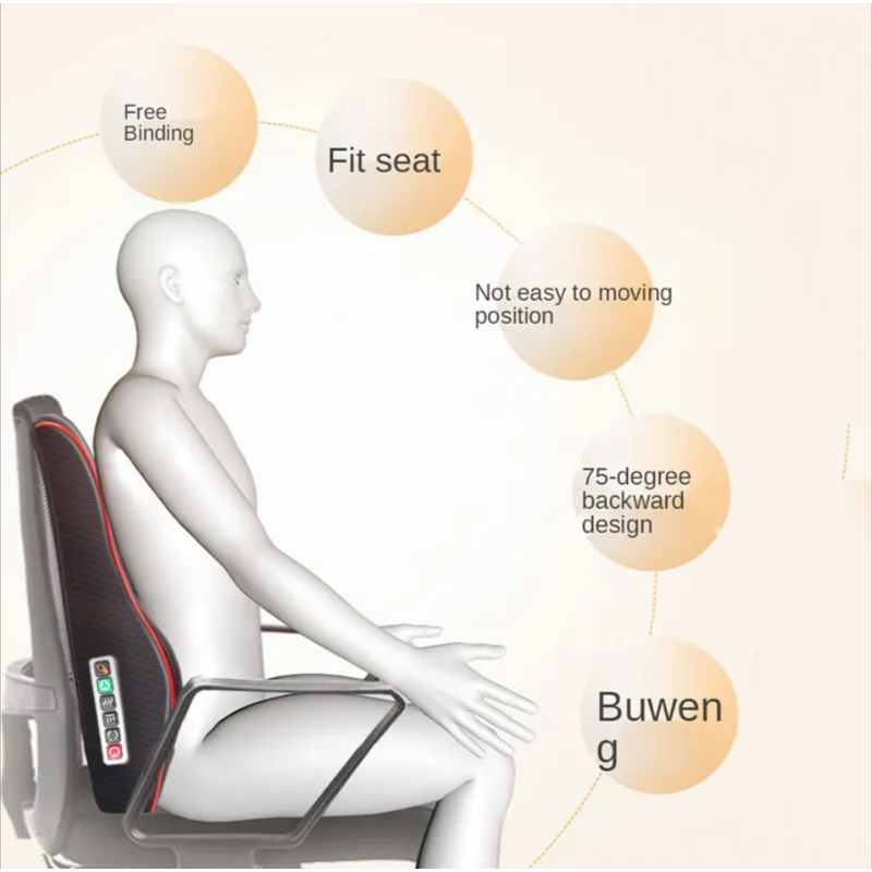 3D Kneading Pillow - Heat Feature Back Neck Shoulder Leg Pain Relief Home Office Car