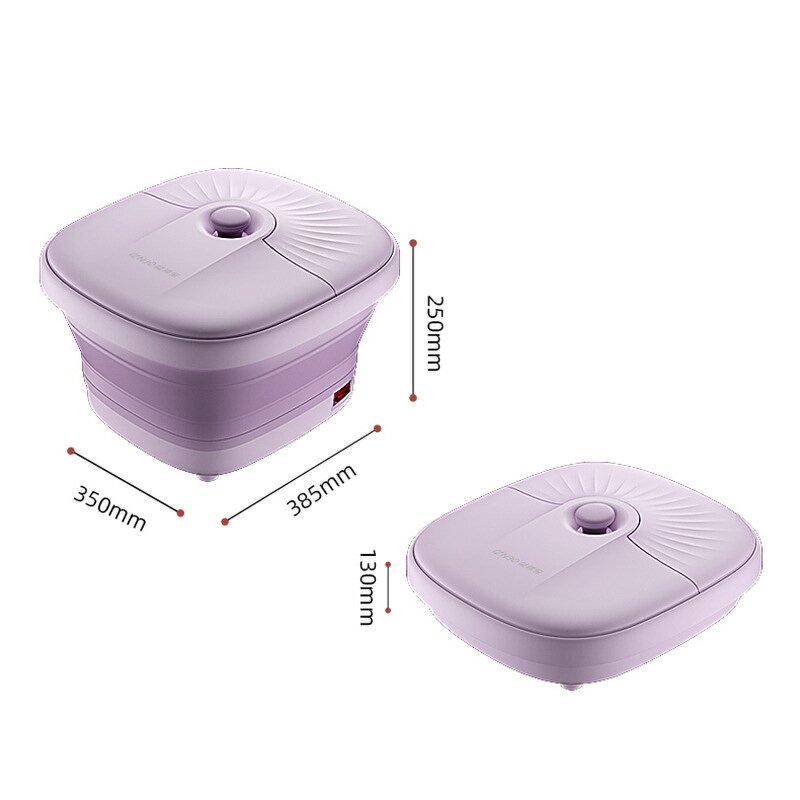 Purple Foot Spa Tub - Portable Foldable Constant Temperature Heating Roller Bubble Relax
