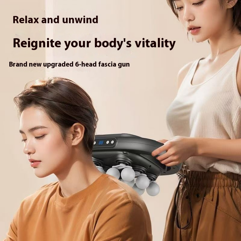 12-Head Fascia Gun - High-Frequency Deep Vibrator Body Waist Back Full Body Massage