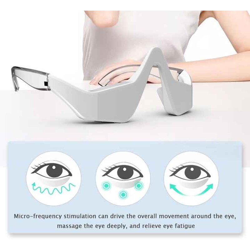 EMS Eye Facial Massager - Micro-Current Timing Red Light Therapy LED Puffiness Reduction