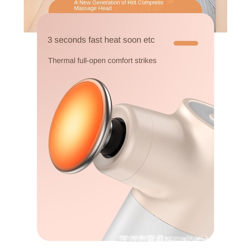 Mini Fascia Gun - New Hot Compress Muscle Relaxer 5 Massage Heads Musical Function