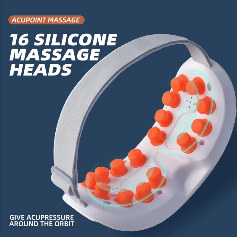 Wireless Eye Massager - Customizable Type-C 15-Minute Timer Adjustable Speed Kneading