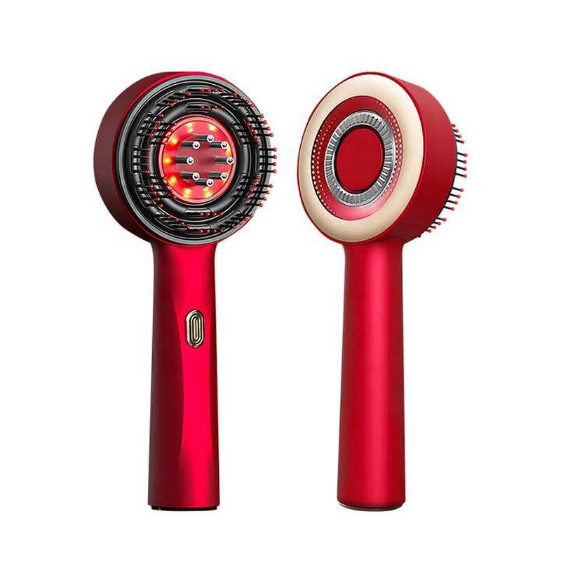 Red Light Scalp Massager - Hair Care Comb Rotating Silicone Kneading Medicating Generator
