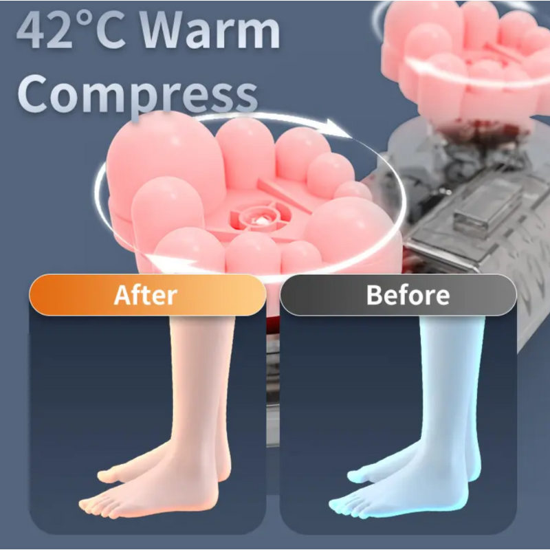Calf Leg Massager - Fully Automatic Vibrating Kneading Soles Hot Compresses Foot Therapy