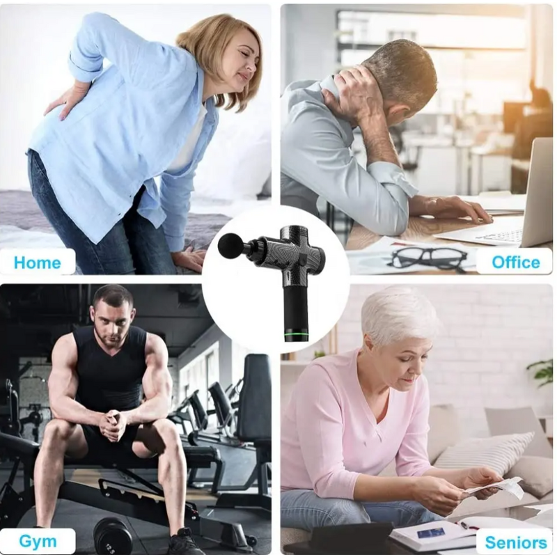 Cordless Massage Gun - Portable Mini High Torque Lithium Battery Deep Muscle Low Noise