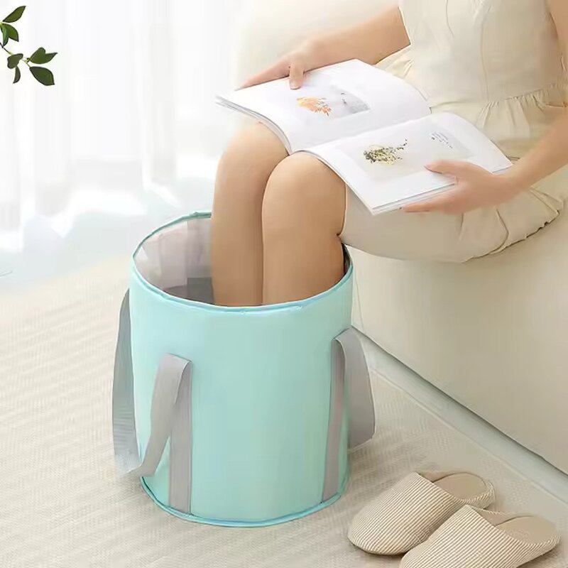 Folding Foot Soaking Bucket - Portable Travel-friendly Heightened Calf Deep Heat Preservation