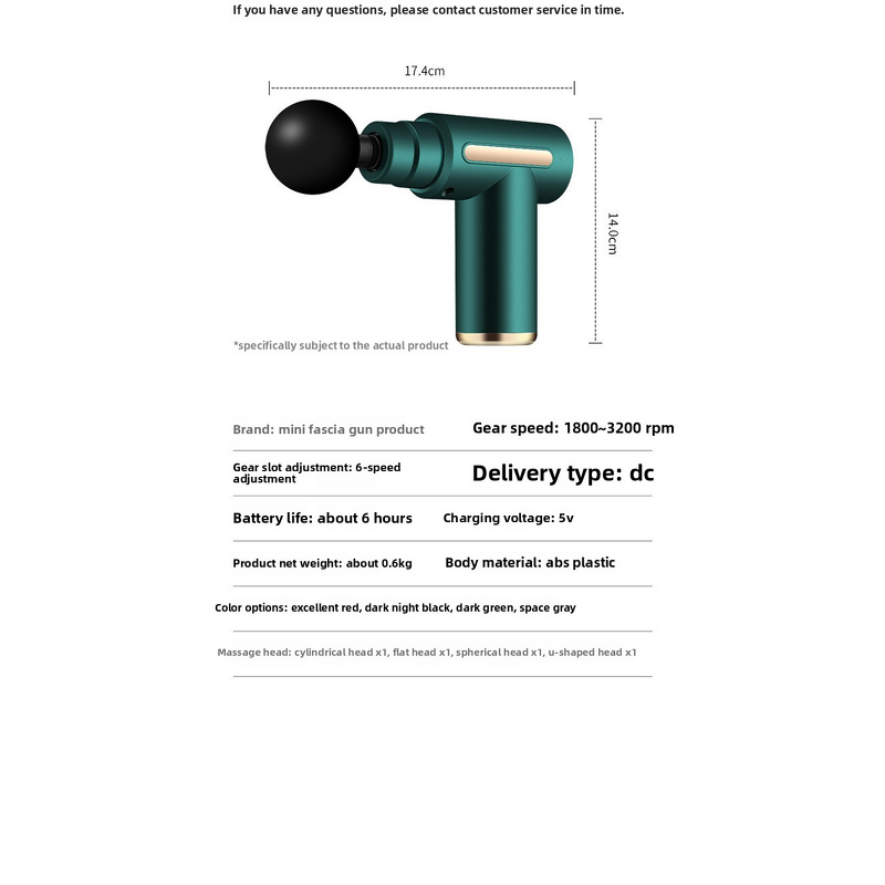 Electric Fascia Gun - Intelligent Cross-Border Body Head Cervical Fitness Relaxation