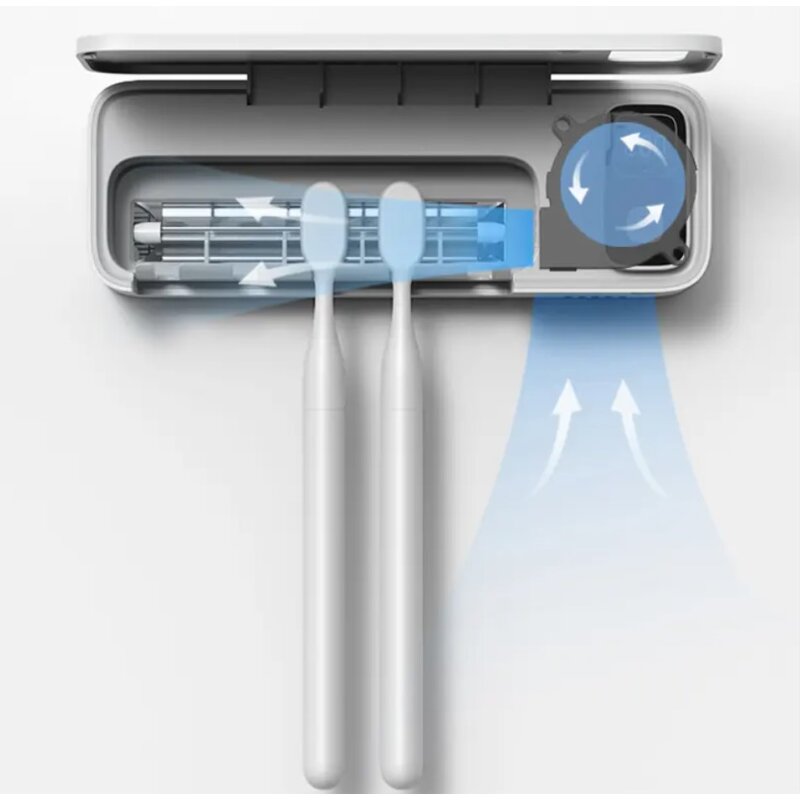 UV Toothbrush Sanitizer - Automatic Wall-Hanging Dry Storage Disinfection Box Bathroom
