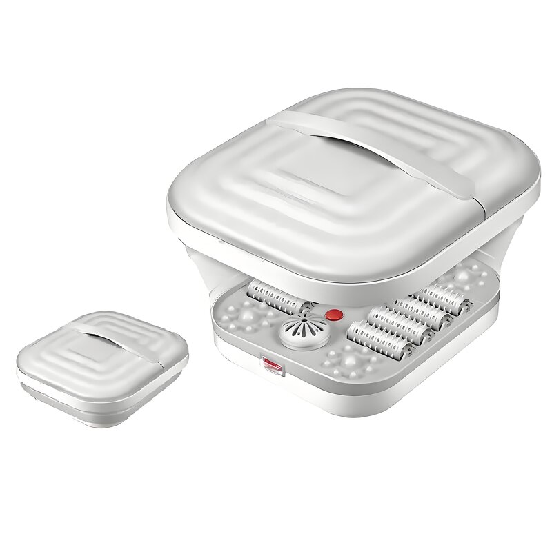 Foldable Foot Bath Tub - Portable Constant Temperature Heating Roller Massage Ball Spa