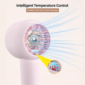 Portable Hair Dryer - 1400W Electric Household Negative Ion 110V Durable Plastic Styling