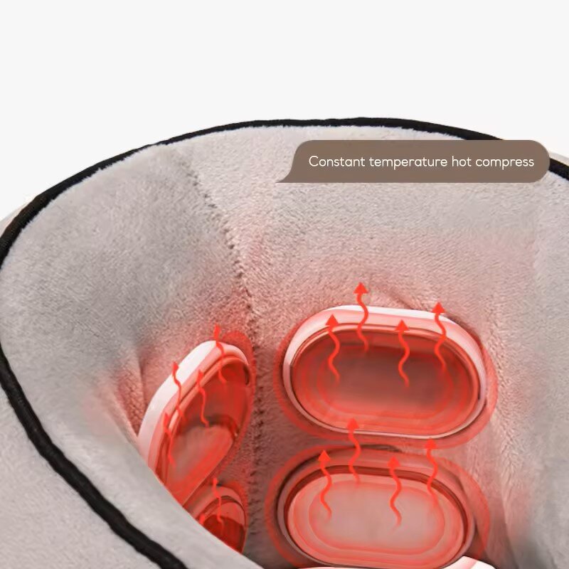U-Shaped Travel Pillow - 4KEY Custom Removable Car Portable Neck Support Massager