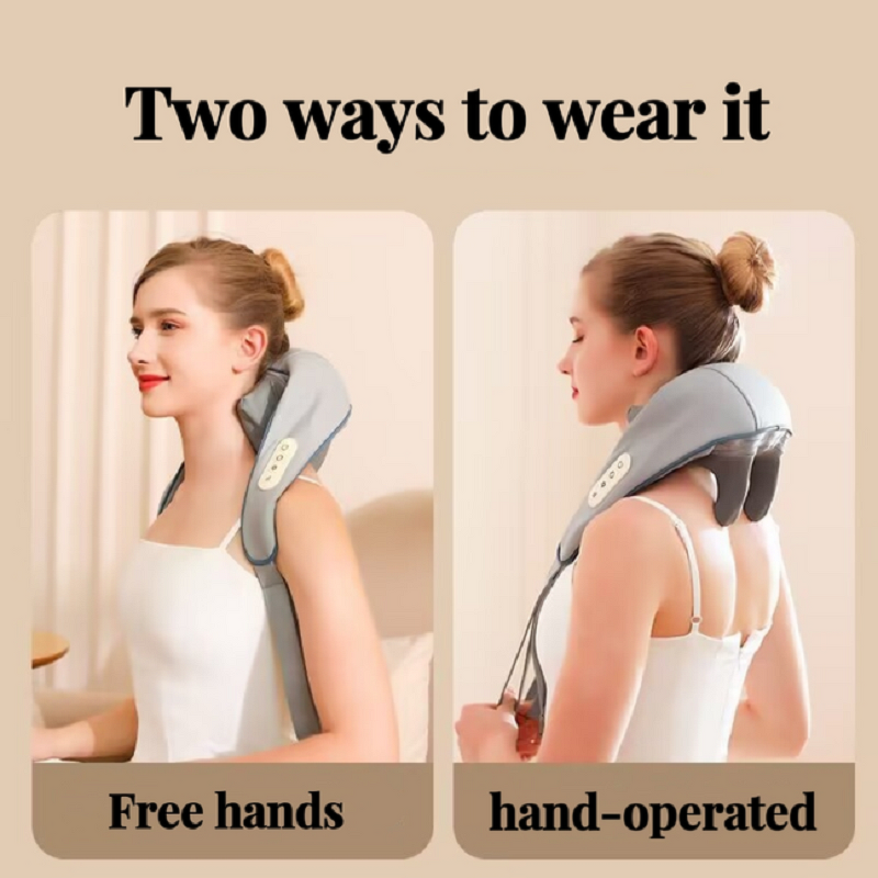 Neck Shoulder Massager - Graphene Heating Hand Grabbing Movements Back Legs Coverage