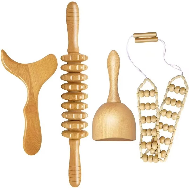 Wood Therapy Tool Kit - Hot Selling Professional Anti-Cellulite Lymphatic Drainage Back Neck