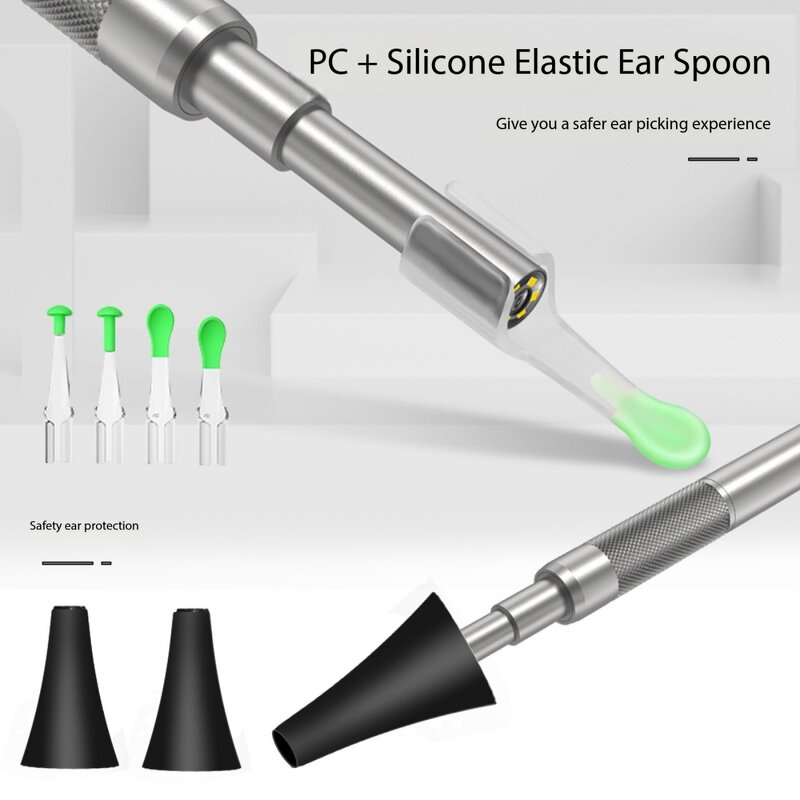 T29 Visual Ear Picker - 4.5Inch IPS 3.9mm Waterproof 6LED ENT Examination Otoscope