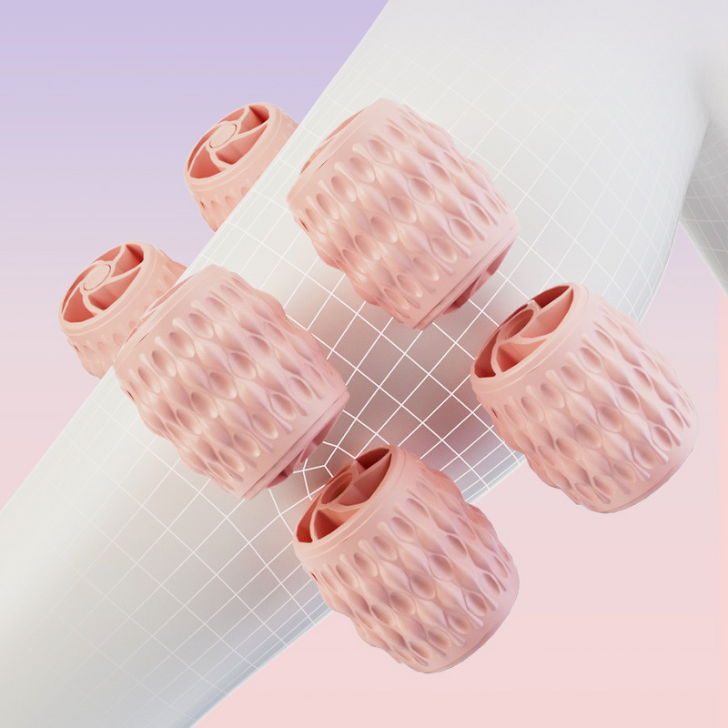 Roller Stick Massager - Multi-Functional Deformable Back Arm Leg Ring-Shaped Leg Clamp