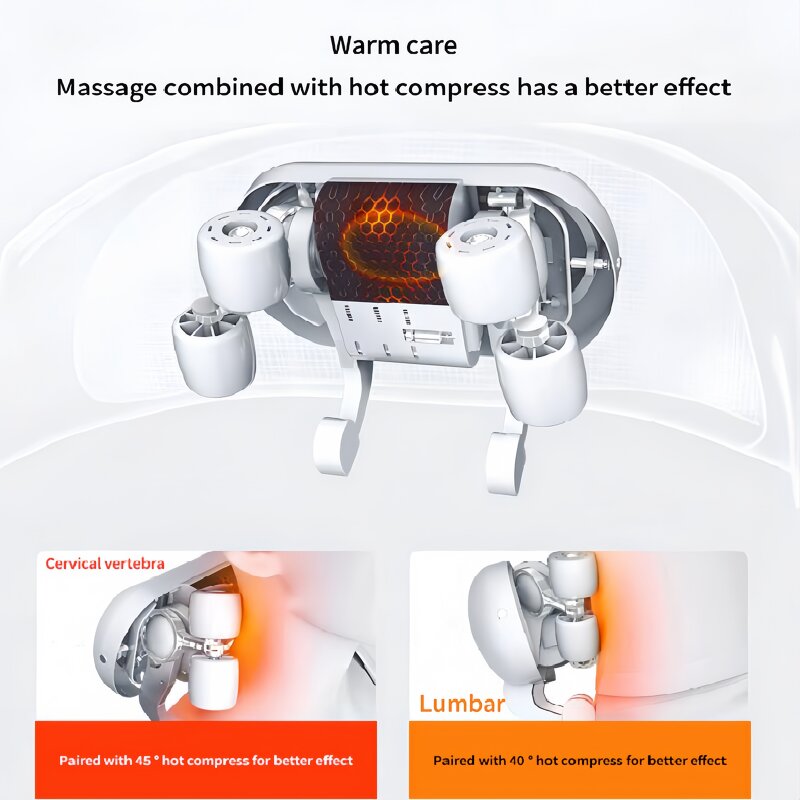 Neck Shoulder Massager - Graphene Heating Hand Grabbing Movements Back Legs Coverage