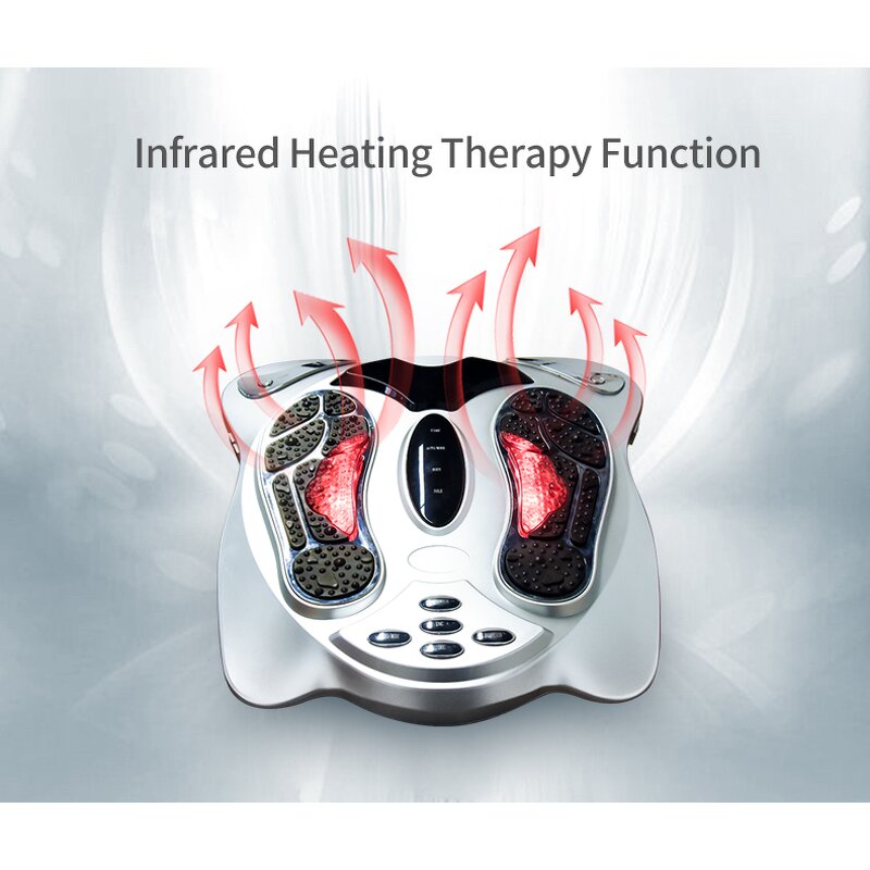 Shiatsu Foot Massager - Intelligent EMS Therapy Microcurrent Electric Tens Hot Stone Pad