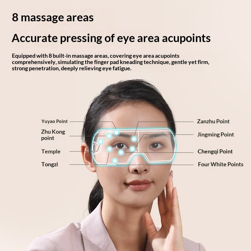 Multifunctional Eye Massager - Airbag Hot Compress BT Voice Home Visual Protector Musical