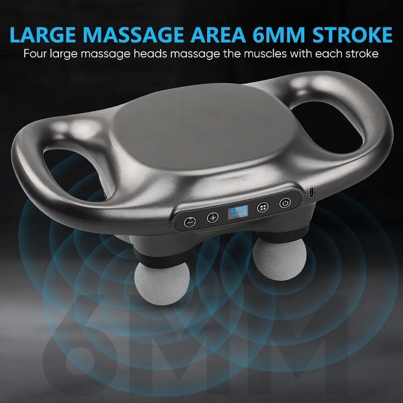 4-Head Massage Gun - Professional Whole Body Deep Tissue Relaxing Muscle Fascial Gun