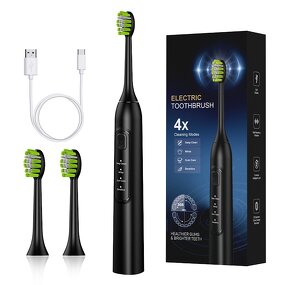 Electric Toothbrush - Portable Adult Soft Bristles Rechargeable Home Use Perfect Gift