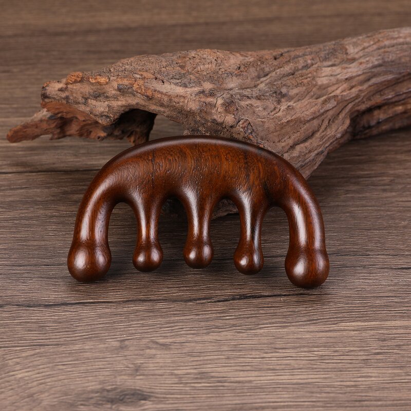 Wood Therapy Comb - Wholesale Multifunctional Lice Gold Silk Green Sandalwood Meridian