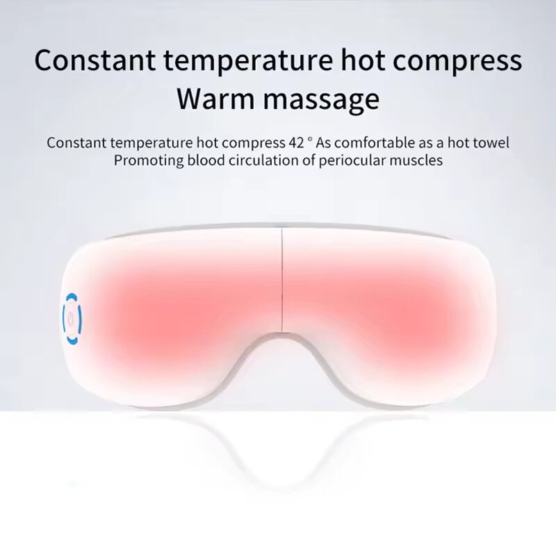 Silicone Eye Massager - IFINE Hand Held Wearable Music Heating Vibrations 1000mAh Battery