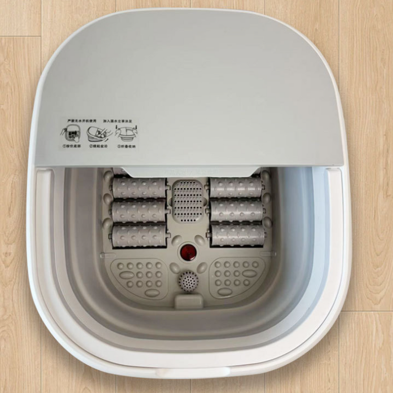 Folding Foot Bath - Portable Home Use Soaking Heating Lighting Massaging Foot Massager