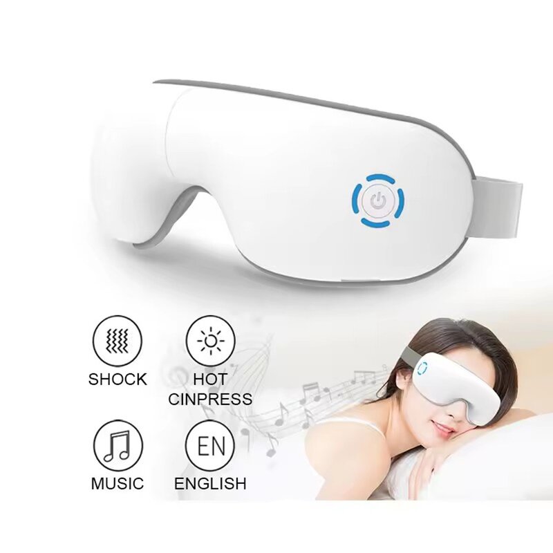 Silicone Eye Massager - IFINE Hand Held Wearable Music Heating Vibrations 1000mAh Battery