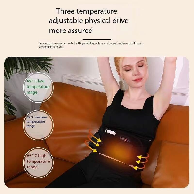 Dual Airbag Waist Belt - Unisex Heating Warming Uterus Waist Protection Menstrual Pad