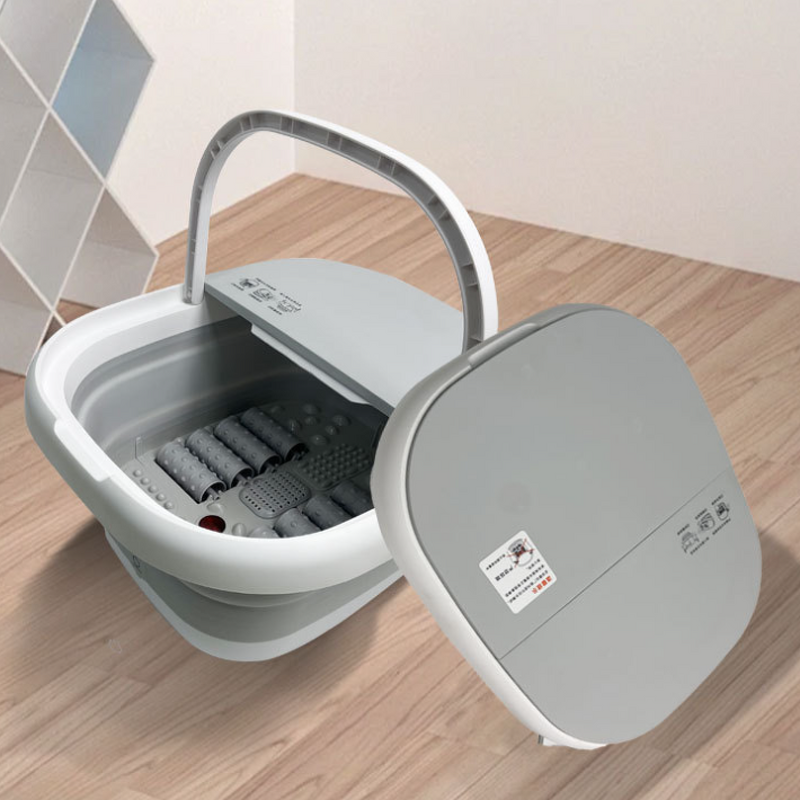 Folding Foot Bath - Portable Home Use Soaking Heating Lighting Massaging Foot Massager