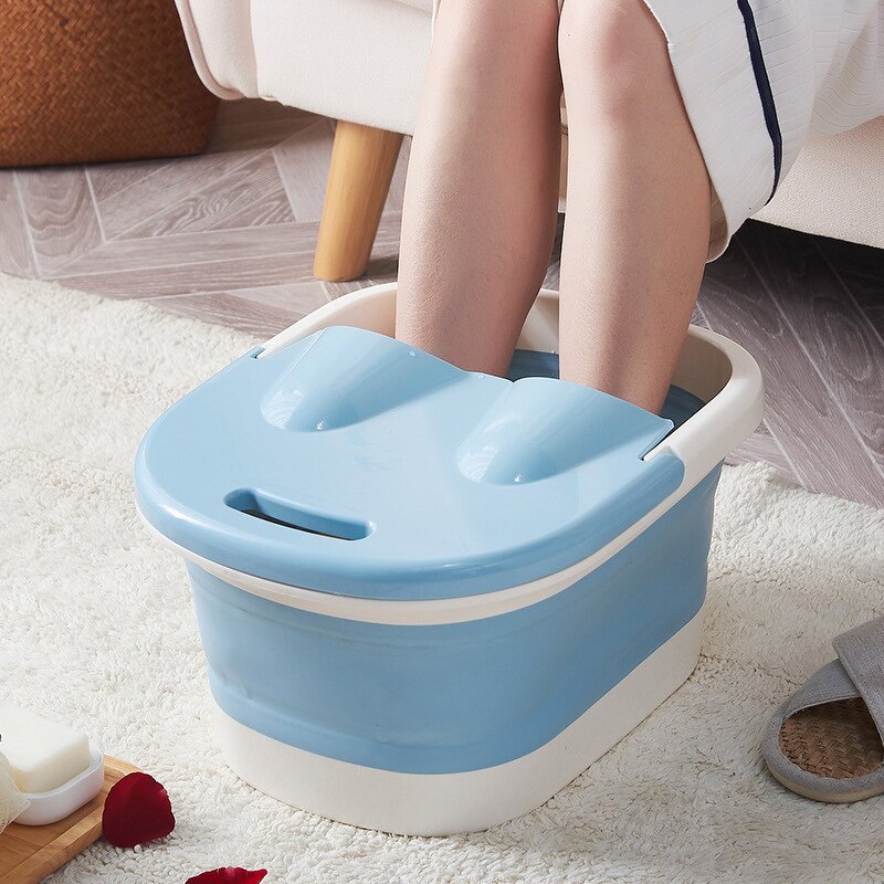 PP+TPR Foot Bath Tub - Thickened Foldable PTC Heating Mechanical Control Timing Function
