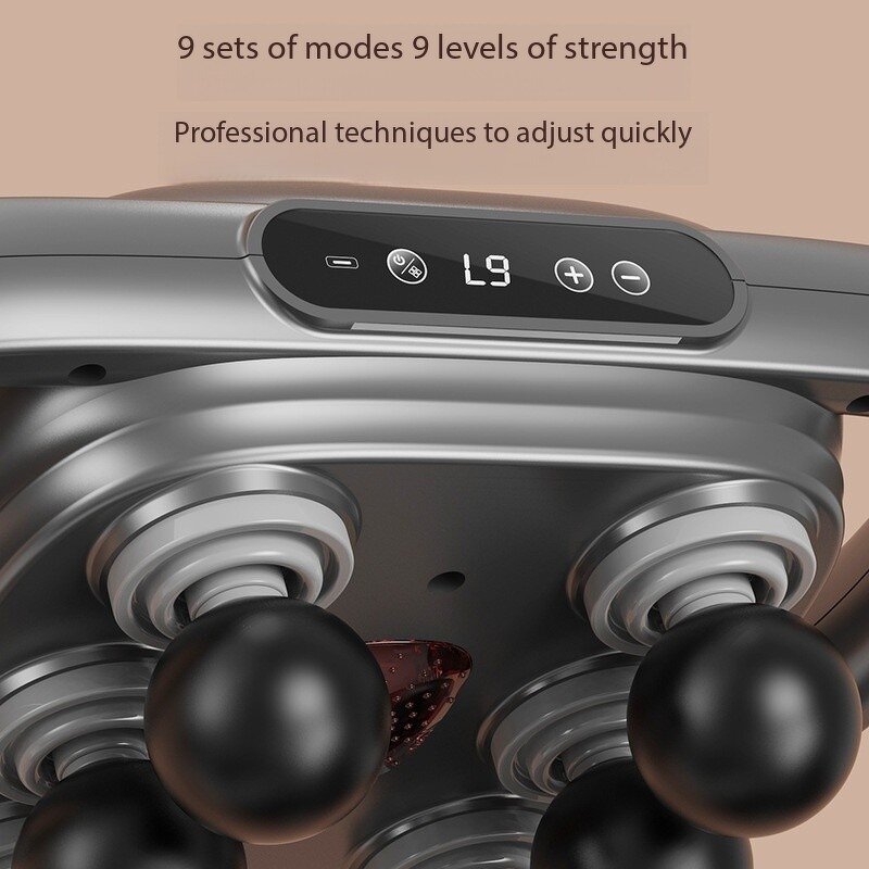 Six-Head Fascia Gun - Smart High Force Brush Motor 6-Speed Type-C Rechargeable Tool