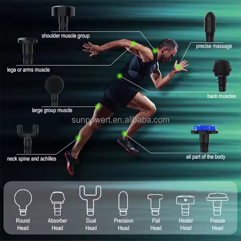 Cordless Massage Gun - Professional Deep Tissue Body Fascial Sport Booster Vibration