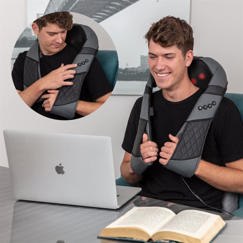 Electric Massage Shawl - Hand-held Wire Control Red Light Hot Compress Kneading Vibration