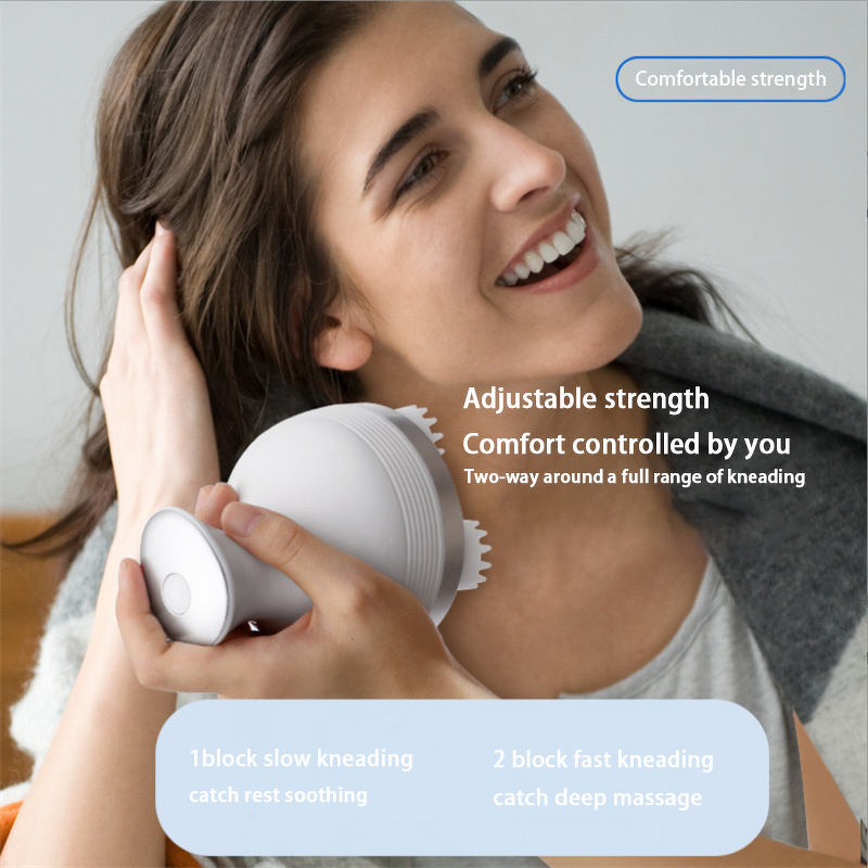 Scalp Massager - Smart Electric Rechargeable Deep Tissue Kneading Vibrating Head Care