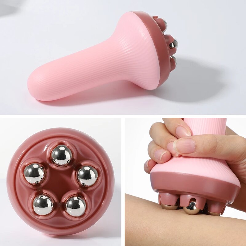 KKS Thigh Massager - 5 Bead Handheld 360 Rotate Balls Built-In Battery Deep Tissue
