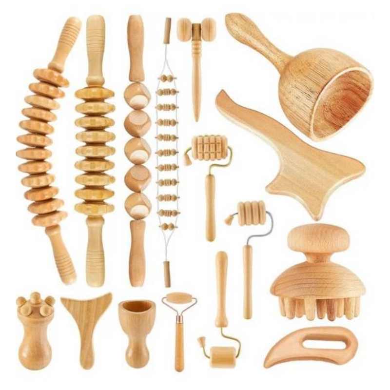 Wood Therapy Tool Kit - Hot Selling Professional Anti-Cellulite Lymphatic Drainage Back Neck