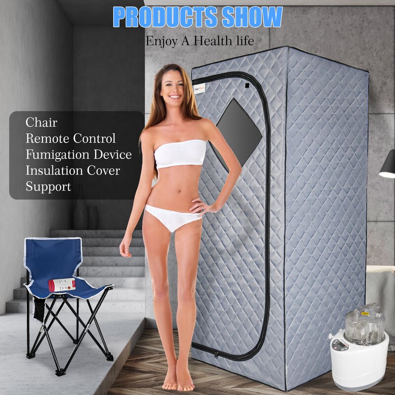 Home Spa Sauna Tent - Portable Full Body Sweating Wet Steam Folding Inflatable Massage