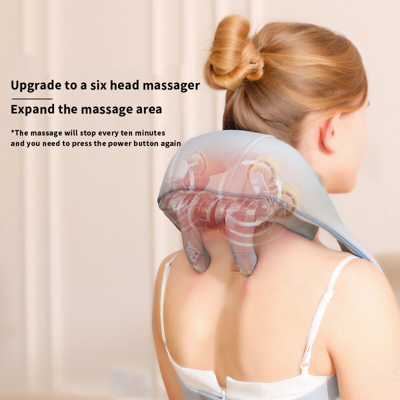 Neck Shoulder Massager - Graphene Heating Hand Grabbing Movements Back Legs Coverage