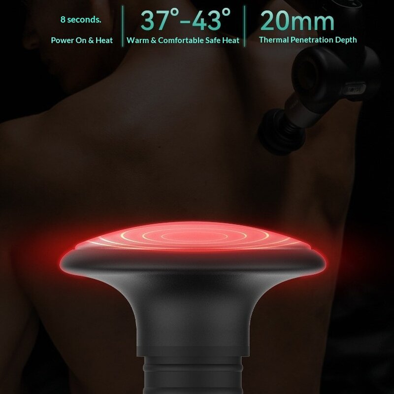 Kica Fascia Gun - Hot Compress Foldable Brushless 1200-2000mAh Battery Musical Function