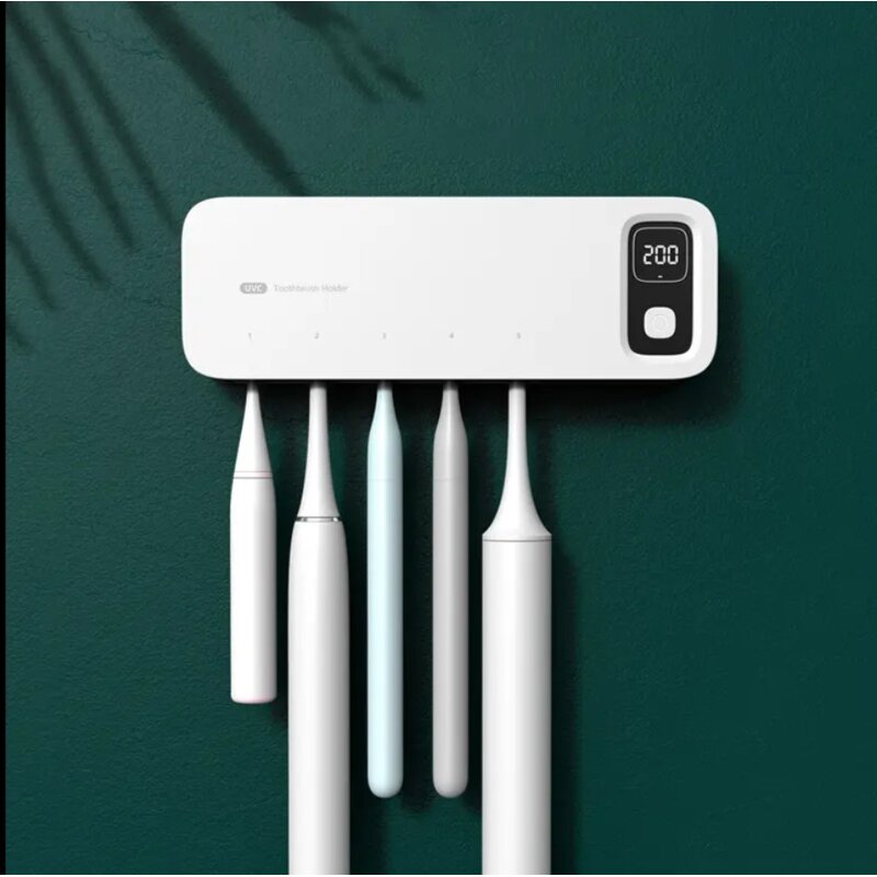 UV Toothbrush Sanitizer - Automatic Wall-Hanging Dry Storage Disinfection Box Bathroom
