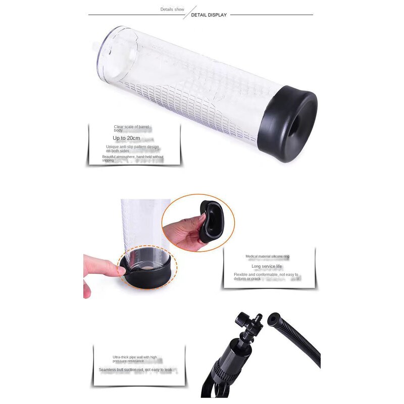 Penis Stretch Trainer - Men's Small Negative Pressure Vacuum Airplane Cup Exerciser Tool